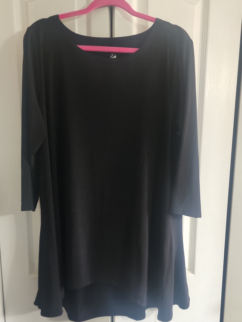 Alfani Black Elbow Length Sleeve Swing Tunic